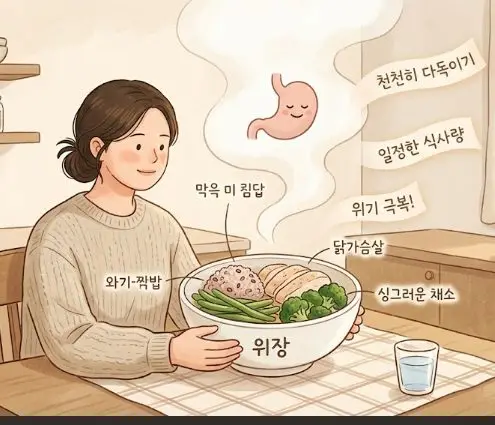 단백질 위주 체온 다이어트 식사