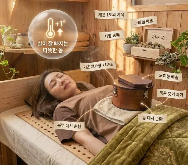 복부 쑥뜸 체온 다이어트 원리