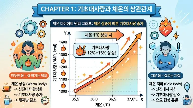 체온 다이어트 기초대사량 관계